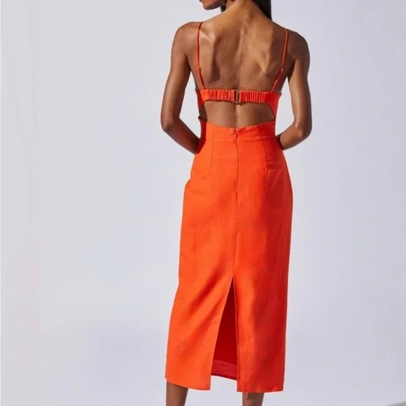Astr | Dresses | Astr The Label Open Back Maxi Dress Tangerine | Poshmark